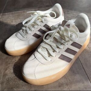 Adidas Cream and Tan Casual Sneakers